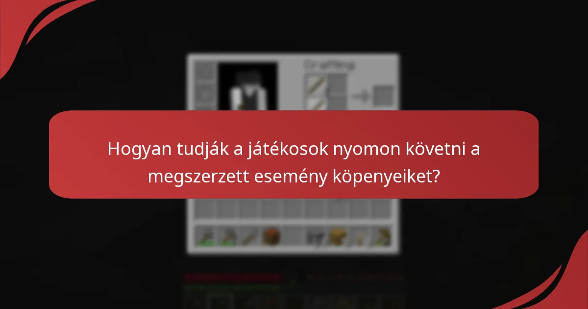 Hogyan tudják a játékosok nyomon követni a megszerzett esemény köpenyeiket?
